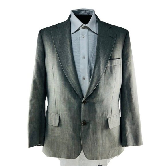 Paul Stuart Brown Blue & Orange Check 2 Button/Vent Full Suit Size 43R 38X26 - Picture 2 of 12